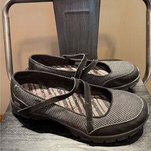 Skechers Women's Stopover EZ Flex 3.0 Mary Jane Flats Comfort Shoes Black SZ 6.5